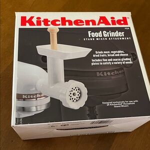 KitchenAid Food Grinder Complete Set in Box Stomper Wrench Grinding Plates